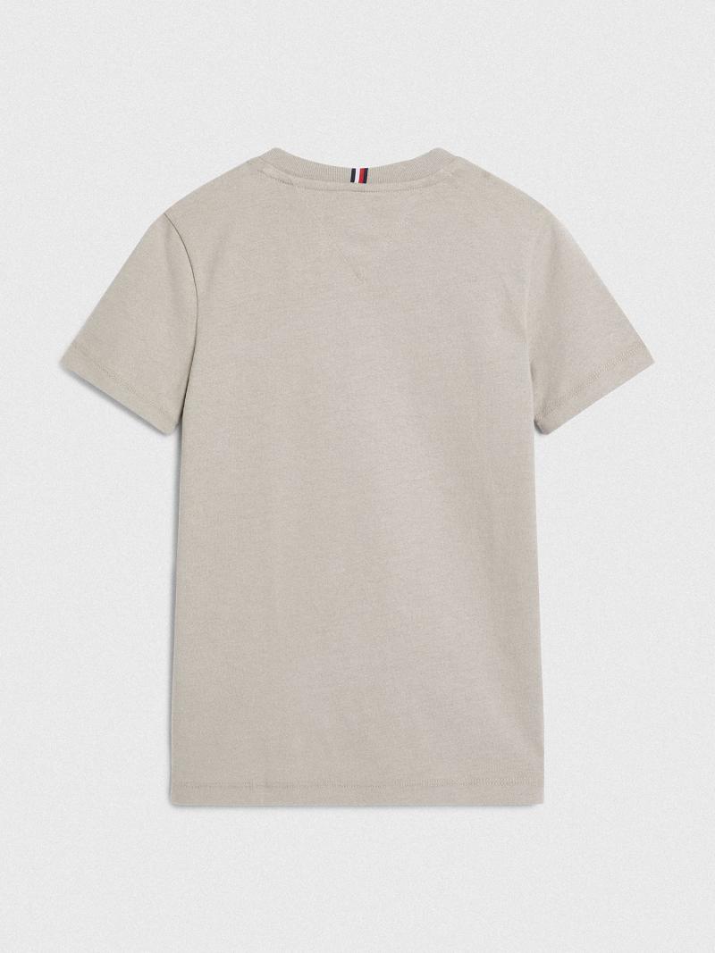 Fiú Tommy Hilfiger Natural Dye Póló Szürke | HU 2282SGL